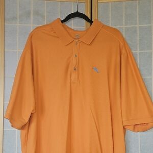 Tommy Bahama Men's Orange Polo Shirt